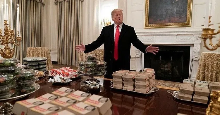 Trump’tan konuklarına hamburger ziyafeti