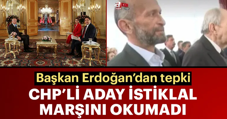 CHP'nin adayı Erdem Gül İstiklal Marşı'nı okumadı! İşte o görüntüler