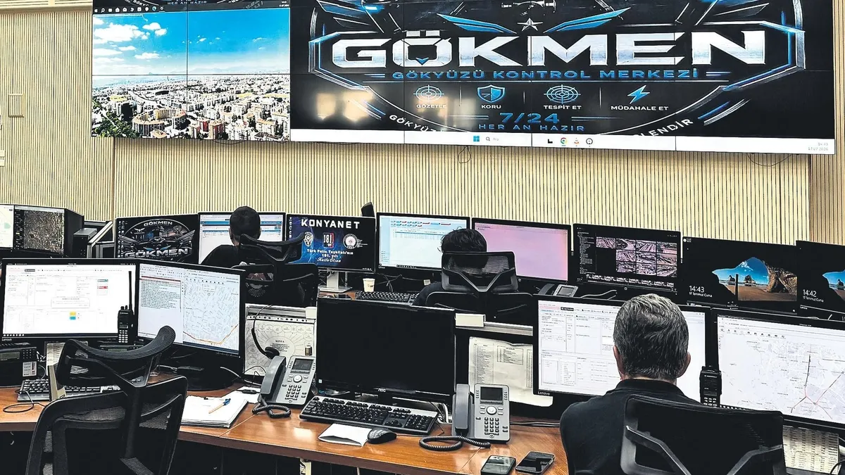 Konya Emniyeti'nin GÖKMEN Sistemi için kullanılan yapay zeka destekli otonom dron