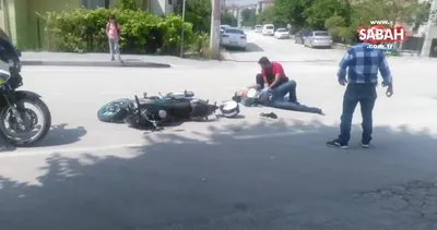 Bolu’da otomobile çarpan motosikletlinin havada takla atması kamerada