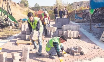 Mezarlık yollarına kilitli parke taşı