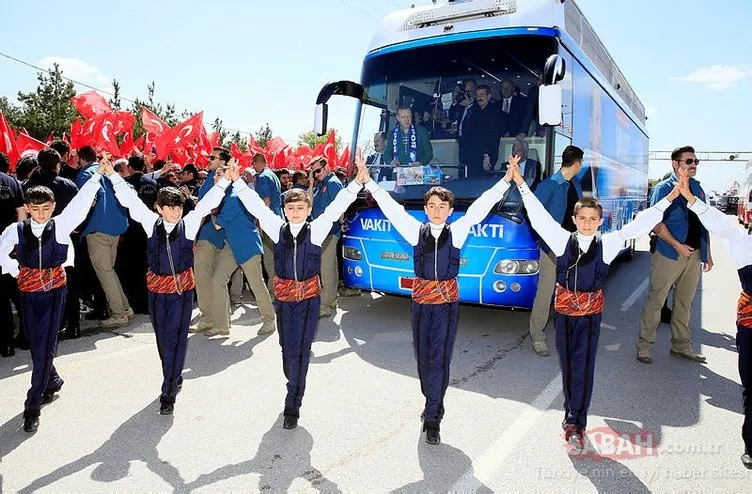 Cumhurbaşkanı Erdoğan, Erzurum'da böyle karşılandı