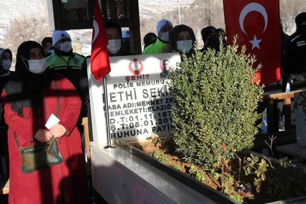 Şehit kahraman polis Fethi Sekin, vefatının 5’inci senesinde kabri başında anıldı