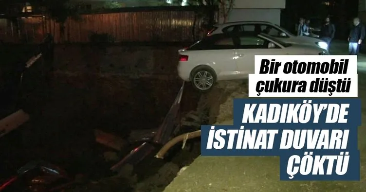 Kadıköy’de istinat duvarı çöktü