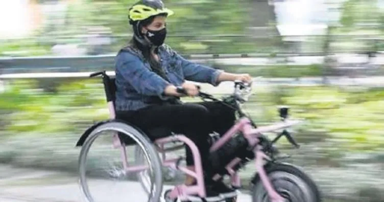 Tekerlekli sandalyeli kadın banka soydu