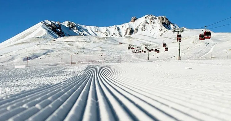 Erciyes’te kayak sezonu erken açıldı