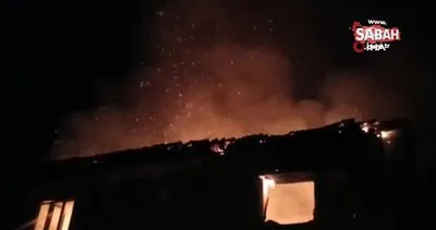Balıkesir’de köy evi alev alev böyle yandı | Video