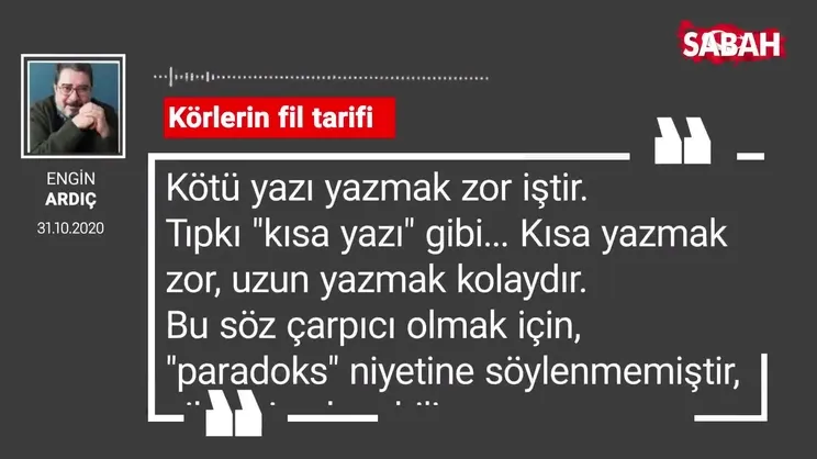 Engin Ardıç 'Körlerin fil tarifi'