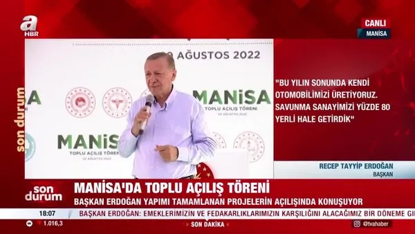 Başkan Erdoğan'dan Manisa'da önemli açıklamalar! | Video