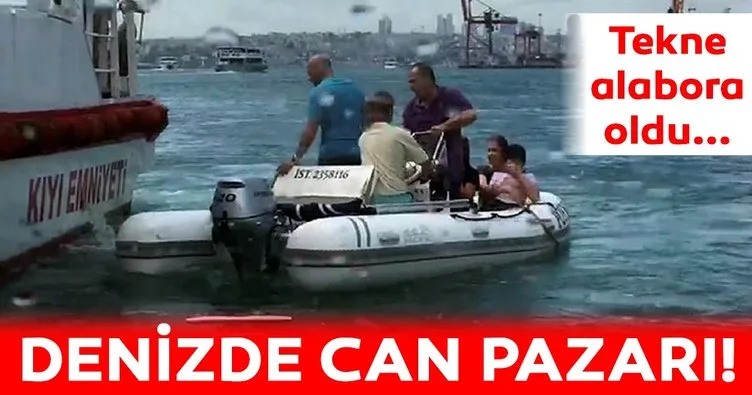 Kadıköy Haydarpaşa açıklarında can pazarı! 5 vatandaş denizde mahsur kaldı...