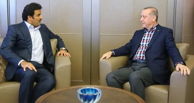Cumhurbaşkanı Erdoğan, Katar Emiri ile görüştü!