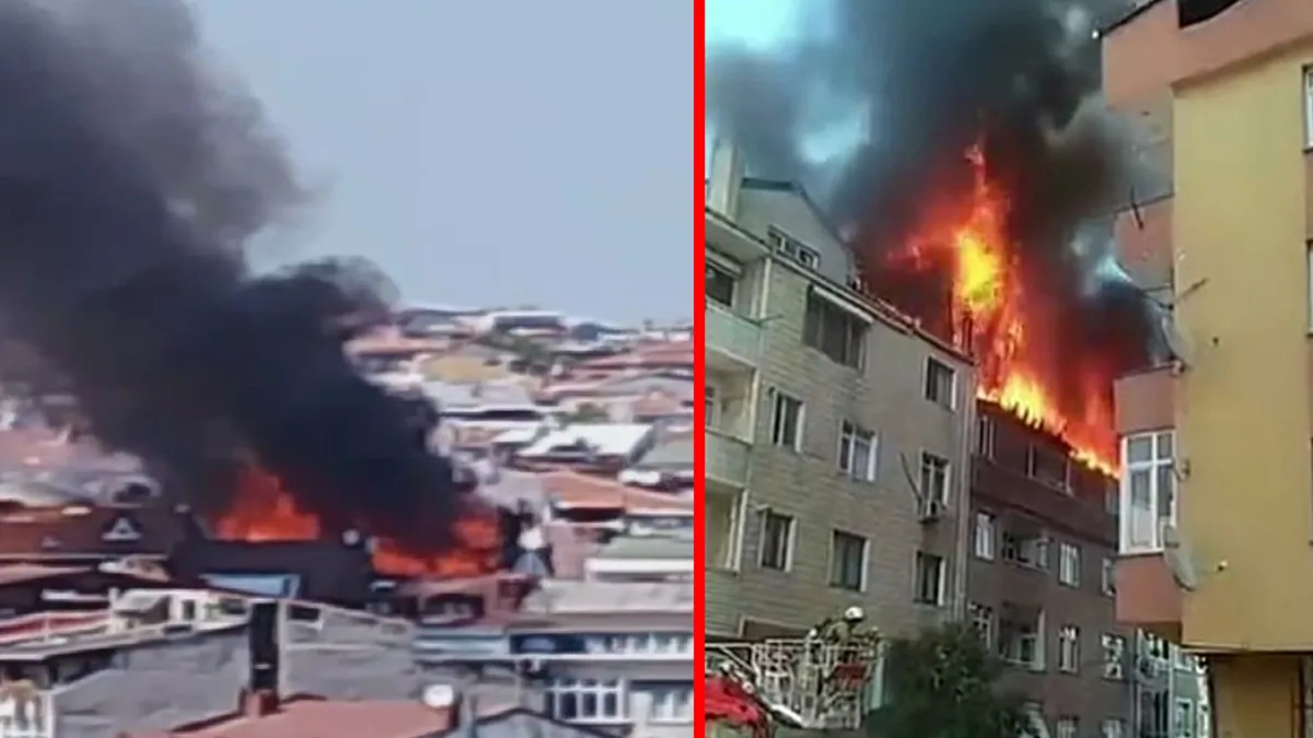 Gaziosmanpaşa'da 4 katlı binada yangın! Alevler yandaki apartmana sıçradı haber görseli