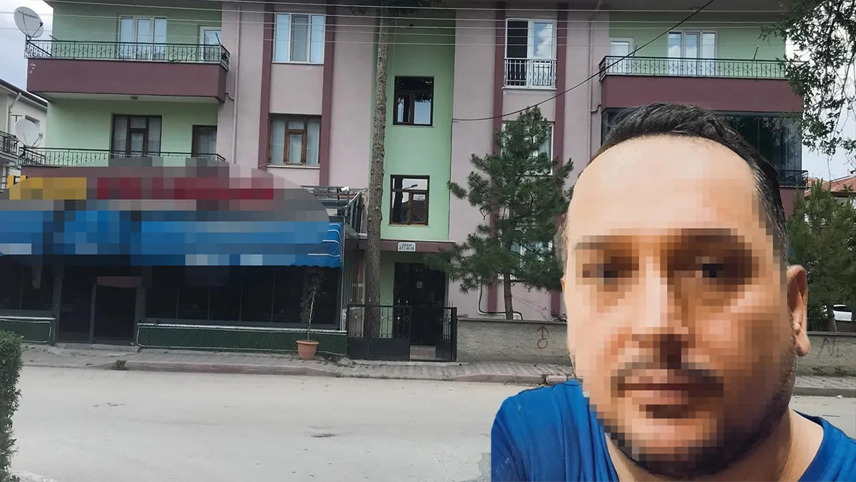 Konya'da bir ev ve polis inceleme yapıyor.