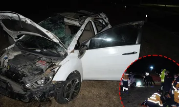 Edirne’de alkollü sürücü dehşeti! Otomobil metrelerce savrularak takla attı: 1’i ağır 3 yaralı