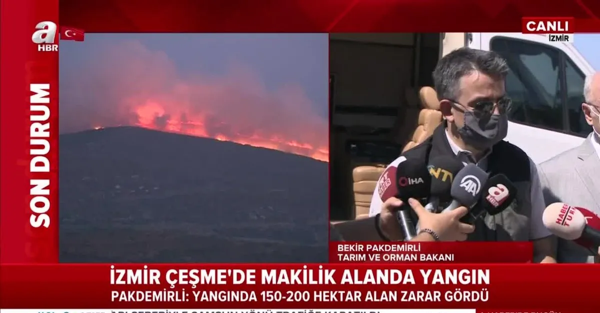 Son Dakika Bakan Pakdemirli Den Izmir Deki Yangin Ile Ilgili Flas Aciklamalar Yangin Kasitli Mi Cikarildi Video Videosunu Izle Son Dakika Haberleri