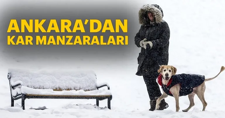 Ankara’da yoğun kar yağışı kenti beyaza bürüdü... Ankara’dan kar manzaraları