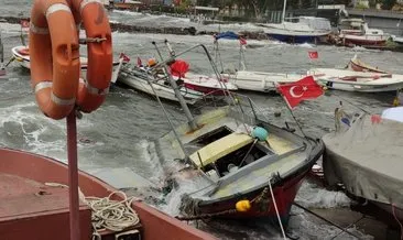 Şiddetli lodos, 7 tekneyi alabora etti! #kocaeli