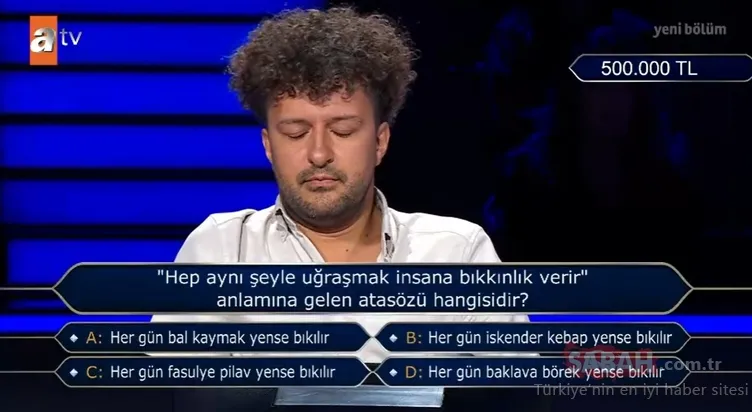 Kim Milyoner Olmak İster’e katılan paralimpik sporcu 500 bin TL’lik soruyu açtırdı! İşte o soru!