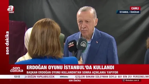 Başkan Erdoğan oyunu İstanbul'da kullandı | Video