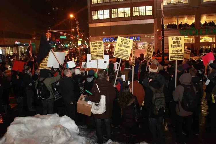 New York’ta Mübarek karşıtı gösteri