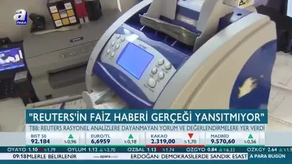 TBB'den Reuters'ın faiz haberine yalanlama!