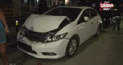 Kadıköy’de aşırı hız yapan araç park halindeki araçlara çarptı: 2 yaralı | Video