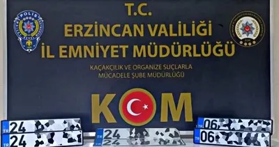 Erzincan’da sahte plaka operasyonu