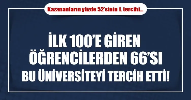 LYS’de ilk 100 öğrencinin 66’sı Boğaziçi Üniversitesini seçti