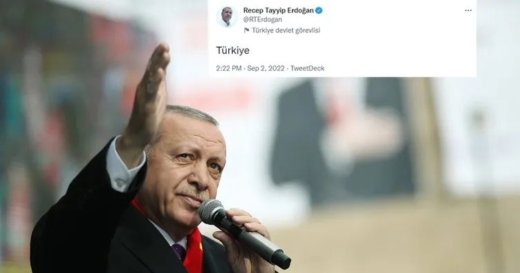 Twitter’da tek kelime akımı! Başkan Erdoğan’ın ’Türkiye’ paylaşımı gündem oldu