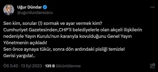 CHP yandaşı Enver Aysever ve Uğur Dündar'dan