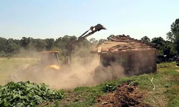 Longoz Ormanları’ndaki kaçak yapılar yıkıldı