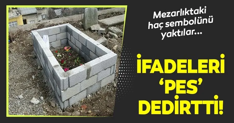 SON DAKİKA! Trabzon’da akılalmaz olay! Mezarlıktaki haç sembolünü yaktılar, sebebi ’pes’ dedirtti...