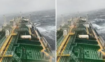 Karadeniz’de dev dalgalar: 183 metrelik gemi beşik gibi sallandı!