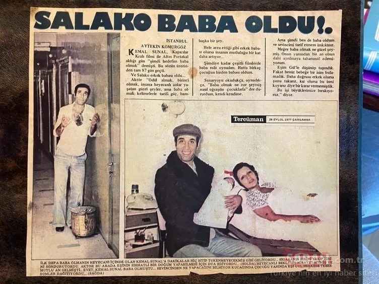 Ali Sunal yeni yaşını gazete kupürüyle kutladı! Salako baba oldu