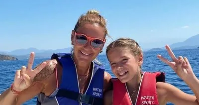 Pınar Altuğ ile kızı Su deniz paraşütü Parasailing yaptığı anları paylaştı! Anne - kız heyecanın doruklarında...