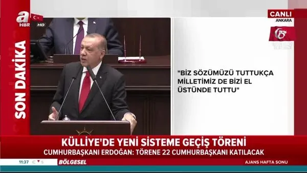 Cumhurbaşkanı Erdoğan AK Parti grup toplantısında önemli açıklamalarda bulundu