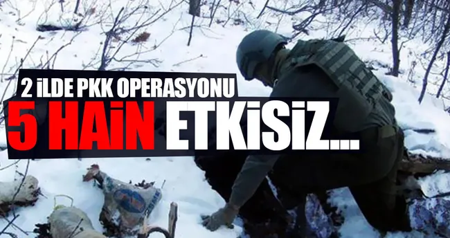 Tunceli ve Hakkari’de 5 terörist öldürüldü