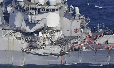ABD savaş gemisi kaza yaptı! 7 asker kayıp