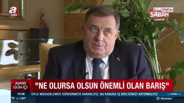 Sırp lider Dodik'ten A News'e özel açıklamalar: Balkanlar'da savaş istemiyoruz