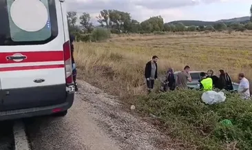 Kaygan yolda kontrolden çıkan otomobil şarampole devrildi: 1 yaralı #konya