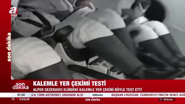 Alper Gezeravcı elindeki kalemle yer çekimini böyle test etti