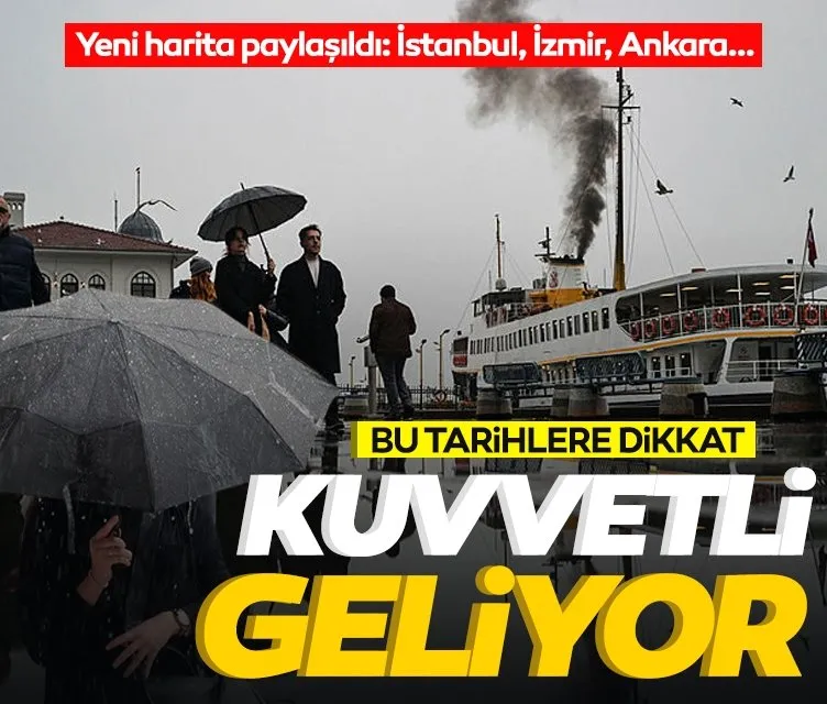 Hafta sonuna dikkat! Meteoroloji yeni haritayı yayınladı: İstanbul, İzmir, Ankara...