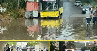 İstanbul’da kuvvetli yağış sonrası yine aynı manzara: Cadde ve altgeçitler göle döndü