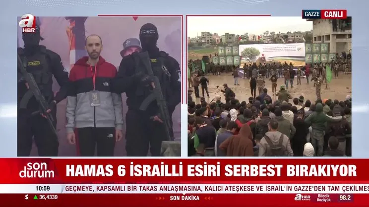 Son Dakika: Hamas 6 İsrailli esiri serbest bırakıyor | Video