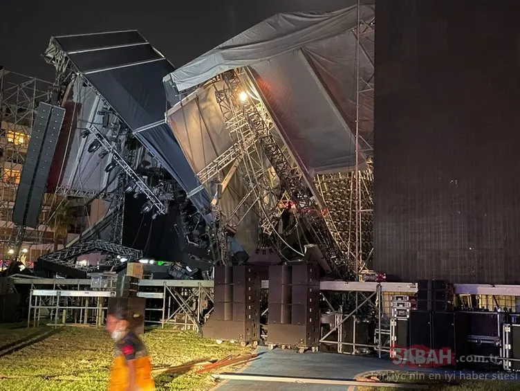Son dakika haberi: İzmir’de feci olay! Tarkan’ın konser vereceği sahne yıkıldı