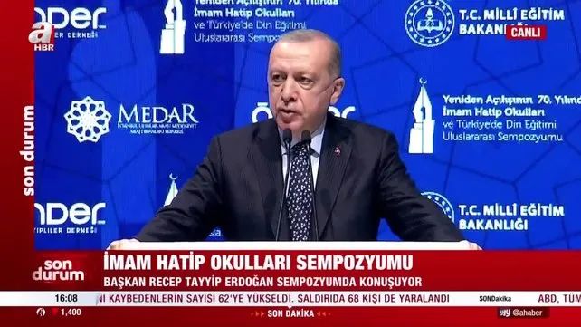 Başkan Erdoğan'dan İmam Hatip Okulları Sempozyumu'nda önemli açıklamalar | Video