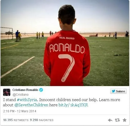 Her zaman Suriyeli çocukların yanında: Cristiano Ronaldo