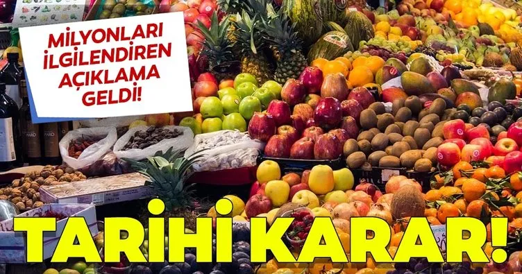 Corona virüsü önlemleri ile ilgili son dakika açıklaması: Pazarda satılan meyve sebzeler...