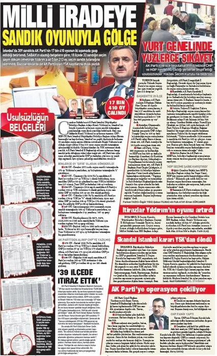 Türkiye İstanbul seçimlerindeki şaibe skandalını SABAH'tan okudu!