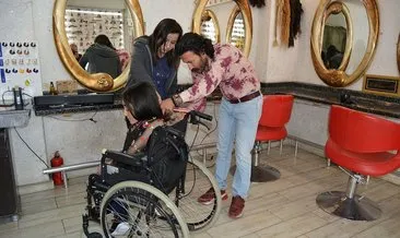 Gaziantep’te bedensel engelli Beyza, saçlarını lösemili çocuklar için bağışladı